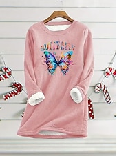 halpa Hu humor ja lainaukset Huippu-Naisten Pullover-huppari Kuvitettu Kirjain Lämmin Vapaa-aika Sumea Pitkähihainen Tiukka pyöreä kaula-aukko Pyöreä kaula-aukko Tavalliset topit Katu Kausaliteetti Vaalea vaaleanpunainen Musta