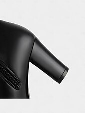 economico Stivali alla moda-stivali da donna sopra il ginocchio in similpelle marrone – scarpe alte fino alla coscia con tacco alto e punta affilata, stile elegante per feste, cosplay e moda di strada