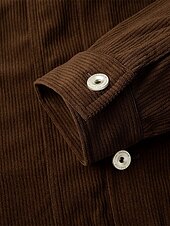 economico Giubbotti e cappotti da uomo-Per uomo Giacca in Velluto a Coste Giacca Cargo Giacca Casual Vacanza Quotidiano Caldo Tasca Autunno &amp; Inverno Semplice Moda Classico Bavero Regolare Nero Blu Verde militare Caffè Giacca