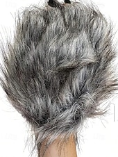 Недорогие Модные аксессуары-Женские пушистые перчатки в виде лапы оборотня – аксессуары для косплея на Хэллоуин, пушистые варежки в виде когтей монстра для вечеринок и нарядов