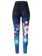 Жен. Леггинсы Мода Классический На каждый день Полная длина ЗавышеннаяPantsНовогодняя тематика Графика Снеговик В снежинку Рисунок Сохраняет тепло Мягкий Дышащий Эластичная Недорогие Рождественские штаны-Жен. Леггинсы Мода Классический На каждый день Полная длина ЗавышеннаяPantsНовогодняя тематика Графика Снеговик В снежинку Рисунок Сохраняет тепло Мягкий Дышащий Эластичная