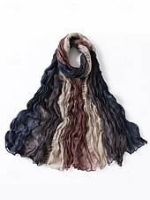economico Accessori di Natale-sciarpa plissettata multicolore da uomo: morbida ed elegante, perfetta per la moda invernale e come regalo di Natale