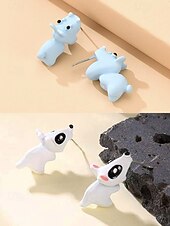 abordables Accesorios de moda-Pendientes de animales de Halloween para mujer: bonitos pendientes de aleación en 3D con dibujos de dinosaurios, cerdos e hipopótamos para fiestas, cosplay y regalos.