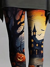 Női Leggingek Kényelmes leggings Alap Alkalmi Teljes hossz Magas derékPantsMindszentek napja Grafika Nyomtatás Melegen tartani Kényelmes Nyúlós Vakáció Hétköznapi Napi Narancssárga Ősz Tél olcso Halloween nadrág-Női Leggingek Kényelmes leggings Alap Alkalmi Teljes hossz Magas derékPantsMindszentek napja Grafika Nyomtatás Melegen tartani Kényelmes Nyúlós Vakáció Hétköznapi Napi Narancssárga Ősz Tél