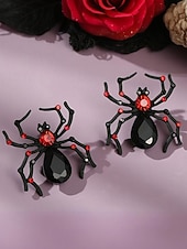 お買い得  ハロウィンアクセサリー-女性用ハロウィンスパイダー＆コウモリドロップイヤリング - コスチュームパーティー、コスプレ、ナイトウェアに最適なゴシックパンク合金製ダングルジュエリー