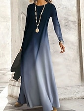 Damskie Długa sukienka sukienka maxi Sukienka Boho Elegancja Zabytkowe Moda Na zewnątrz Impreza Codzienny Regularny Ombre Graficzny Motyl Długi rękaw Półgolf Jasnożółty Czarno szary Czarny Żółty tanie Sukienka boho-Damskie Długa sukienka sukienka maxi Sukienka Boho Elegancja Zabytkowe Moda Na zewnątrz Impreza Codzienny Regularny Ombre Graficzny Motyl Długi rękaw Półgolf Jasnożółty Czarno szary Czarny Żółty