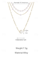 abordables Collar de mujer-Collar de cruz navideña para mujer, cadena de oro en capas con colgante de perla y diamantes de imitación, elegante joyería navideña para fiestas, bodas y regalos.