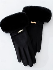 Femmes 1 Paire Bouts des doigts / Gants hiver Streetwear / Extérieur Gants - Couleur Unie Doigt complet abordables Gants-Femmes 1 Paire Bouts des doigts / Gants hiver Streetwear / Extérieur Gants - Couleur Unie Doigt complet