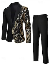 رجالي سترة الدعاوى عمل حفلة كوكتيل حفلة الزفاف 2 قطعتين موضة كاجوال الربيع الخريف بوليستر شجرة جيب Buttons مريح صدر فردي سترة رياضية أسود أبيض أحمر أزرق البحرية رخيصةأون سترات كلاسيكية للرجال-رجالي سترة الدعاوى عمل حفلة كوكتيل حفلة الزفاف 2 قطعتين موضة كاجوال الربيع الخريف بوليستر شجرة جيب Buttons مريح صدر فردي سترة رياضية أسود أبيض أحمر أزرق البحرية