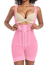 cheap Corsets-Women's Corset Shapewear Waist Cincher Shapewear Onesie Sexy Corset Fashion Sexy Pure Color Zipper Vacation Street Date Sleeveless U Neck Black Pink Purple Beige Spring Fall Tailored Fit