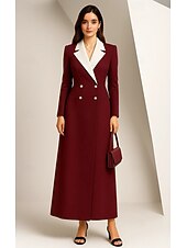 economico Abiti da smoking-abito da smoking a trapezio, tubino, formale, blazer, invitato a nozze, in crêpe elasticizzato, elegante, manica lunga, lunghezza al pavimento, revers a lancia, colletto doppiopetto