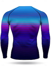 Недорогие Футболки и майки для бега-Муж. Футболка для бега Спортивная рубашка Фитнес-рубашка Рубашка тренировки Беговой верх Длинный рукав Футболка Футболка Лето Весна Осень Зима Геометрический принт UPF 50 Устойчивость к УФ УПФ 50