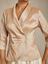 levne Bundy-Dámské Oblečené topy Elegantní Večírek stylové Do V Šampaňská Jaro. Podzim. Zima. Léto
