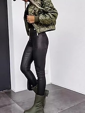 economico Puffers &amp; Parka-Per donna Giacca imbottita Giacca Casual Caldo Confortevole Cerniera Tasca Moda All&#039;aperto Semplice Uscire Weekend Cerniera Regolare Collo alla coreana Vestibilità regolare Manica Lunga Capispalla