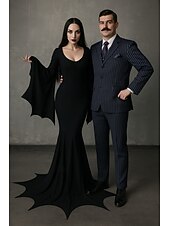 preiswerte Paar- und Gruppenkostüme-Gothic-Horror Dunkle Wissenschaft Anzüge &amp; Blazer Halloween-Gruppen-Paarkostüme Festkleidung Gotisch for Paar Herren Damen Erwachsene Halloween Karneval Leistung Party Maskerade