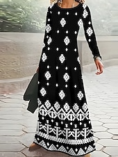 Damskie Długa sukienka sukienka maxi Sukienka Boho Elegancja Zabytkowe Moda Na zewnątrz Impreza Codzienny Regularny Ombre Graficzny Motyl Długi rękaw Półgolf Jasnożółty Czarno szary Czarny Żółty tanie Sukienka boho-Damskie Długa sukienka sukienka maxi Sukienka Boho Elegancja Zabytkowe Moda Na zewnątrz Impreza Codzienny Regularny Ombre Graficzny Motyl Długi rękaw Półgolf Jasnożółty Czarno szary Czarny Żółty