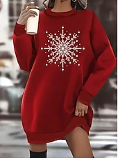 Damskie Czarny Czerwony Khaki Jesień Zima Sukienka mini Sukienka trapezowa Sukienka sportowa Urlop Codzienny Na zewnątrz Urlop Dom Luźna Geometryczny Kratka Kolorowy blok Półgolf tanie Sukienki świąteczne-Damskie Czarny Czerwony Khaki Jesień Zima Sukienka mini Sukienka trapezowa Sukienka sportowa Urlop Codzienny Na zewnątrz Urlop Dom Luźna Geometryczny Kratka Kolorowy blok Półgolf