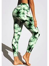 economico Leggings e collant da yoga-Per donna Unisex leggings da pilates Pantaloni fitness Leggings da palestra Tasche Bollo Tasche Laterali Pilates Palestra Allenamento in Palestra Pantaloni Collant Leggings Grafico Tinta a nodi