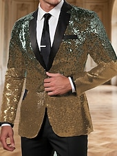 رجالي سترة عمل حفلة كوكتيل حفلة الزفاف موضة كاجوال الربيع الخريف بوليستر تدريجي ترتر جيب مريح صدر فردي سترة رياضية أزرق أرجواني ذهبي أخضر رخيصةأون سترات كلاسيكية للرجال-رجالي سترة عمل حفلة كوكتيل حفلة الزفاف موضة كاجوال الربيع الخريف بوليستر تدريجي ترتر جيب مريح صدر فردي سترة رياضية أزرق أرجواني ذهبي أخضر