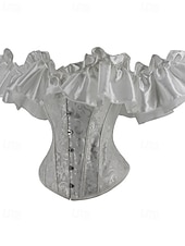 Χαμηλού Κόστους Κορσέδες-Γυναικεία Κορσέδες Shapewear Μέσης Cincher Διαμορφωτικός Ρουχισμός Σέξι κορσέ Σέξι Γλυκός Μονόχρωμες Σουρωτά Εξώπλατο Διακοπές Δρόμος Ημερομηνία Αμάνικο Κορσές Μαύρο Λευκό Μπεζ Άνοιξη Φθινόπωρο