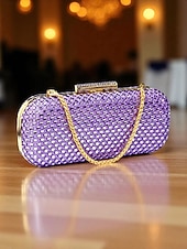 cheap Cocktail-Women&#039;s Green Rhinestone Heels and Matching Clutch Bag Set - Elegant Pointed Toe Pumps with Ankle Strap for Formal Events and Cocktail Parties