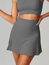 Dame الالتفاف A-linje Mote Fritid Mini Høy Midje Skjørt عادي 2 i 1 Elastisk Sport & Utendørs Daglig Svart Hvit Rosa Blå Sommer Polyester billige Aktive skjørt-Dame الالتفاف A-linje Mote Fritid Mini Høy Midje Skjørt عادي 2 i 1 Elastisk Sport & Utendørs Daglig Svart Hvit Rosa Blå Sommer Polyester