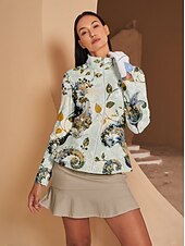 Women's Golf Jacket Light Green Long Sleeve Top Ladies Golf Attire Clothes Outfits Wear Apparel4