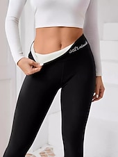 Women's Fleece Pants Leggings Fleece Lined Leggings Fashion Streetwear Casual Full Length High Waist Plain High Cut Comfy Soft Comfortable Stretchy Home Daily Wine Navy Black Gray Fall Winter Regular cheap Fleece Lined Leggings-Women's Fleece Pants Leggings Fleece Lined Leggings Fashion Streetwear Casual Full Length High Waist Plain High Cut Comfy Soft Comfortable Stretchy Home Daily Wine Navy Black Gray Fall Winter Regular