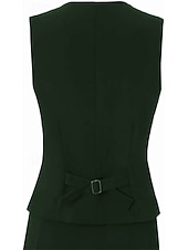 お買い得  女性用スーツ-女性用 3ピーススーツ フォーマル 結婚式のゲスト ストレッチクレープ エレガント シンプル ミニマリスト 長袖 アンクル丈 ピークラペル シングルブレスト