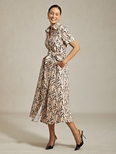 preiswerte Blumenkleider-Damenhemd mit kurzen Ärmeln, abstraktes Kunstmuster, Taschen, Pendeln, gesellschaftliche Zusammenkünfte, Frühling, Sommer