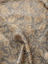 halpa Lattian pituus-A-linja Kokopitkä Paitamekko Häävieraspuku Muodollinen mekko Morsiammen äidin asu Pitkähihainen Paitapuserokaula-aukko Tyylikäs Vintage Häät Muodollinen Nylon kanssa Kukkapainatus Rusetti(rusetit