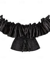 Χαμηλού Κόστους Κορσέδες-Γυναικεία Κορσέδες Shapewear Μέσης Cincher Διαμορφωτικός Ρουχισμός Σέξι κορσέ Σέξι Γλυκός Μονόχρωμες Σουρωτά Εξώπλατο Διακοπές Δρόμος Ημερομηνία Αμάνικο Κορσές Μαύρο Λευκό Μπεζ Άνοιξη Φθινόπωρο