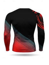 abordables Camisetas y Tops de Correr-Hombre Camiseta Running Camisa atlética Camisa de gimnasia Camisa de fitness Camisa de entrenamiento Manga Larga Camiseta Geométrico UPF 50 Resistente a los rayos UV Suave Reductor del Sudor