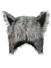 Недорогие Аксессуары на Хэллоуин-мужская шапка с волчьими ушками на Хэллоуин – пушистая полиэстеровая плюшевая шапка для костюмированной вечеринки, вечеринки и зимнего ношения