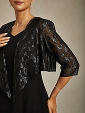 economico Top da donna-Per donna Top Eleganti Top fluidi Top in chiffon Animale Leopardo Elegante Scollo a V Top Regolari Nero Primavera