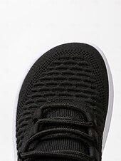 levne Dámské tenisky-Dámské široké žluté tenisky z flyknit pleteniny, lehká ležérní obuv na chůzi pro sport a streetwear