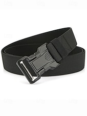 abordables Ceintures pour hommes-Ceinture tactique en nylon élastique pour homme avec boucle à dégagement rapide, ceinture en sangle réglable de style militaire pour la randonnée en plein air, le travail et le port quotidien