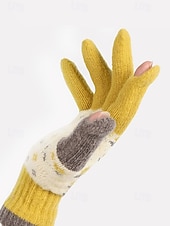 abordables Accessoires de Noël-gants d&#039;hiver tricotés pour femmes avec fonction écran tactile, mitaines en laine chaudes en plusieurs couleurs, cadeau de Noël pour l&#039;extérieur, vêtements décontractés et de vacances