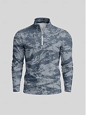 halpa Miesten golfvaatteet-Miesten Poolopaita Harmaa Pitkähihainen Topit Golfasut Vaatteet Asut Wear Apparel