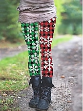 Жен. Леггинсы Мода Классический На каждый день Полная длина ЗавышеннаяPantsНовогодняя тематика Графика Снеговик В снежинку Рисунок Сохраняет тепло Мягкий Дышащий Эластичная Недорогие Рождественские штаны-Жен. Леггинсы Мода Классический На каждый день Полная длина ЗавышеннаяPantsНовогодняя тематика Графика Снеговик В снежинку Рисунок Сохраняет тепло Мягкий Дышащий Эластичная