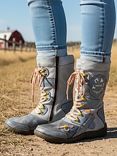 abordables Botas de combate-Botas de combate rojas con cordones a media pantorrilla para mujer con forro polar, estilo rústico vintage, cómodas botas hechas a mano para atuendos casuales y ropa de invierno al aire libre.
