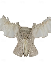 Χαμηλού Κόστους Κορσέδες-Γυναικεία Κορσέδες Shapewear Μέσης Cincher Διαμορφωτικός Ρουχισμός Σέξι κορσέ Σέξι Γλυκός Μονόχρωμες Σουρωτά Εξώπλατο Διακοπές Δρόμος Ημερομηνία Αμάνικο Κορσές Μαύρο Λευκό Μπεζ Άνοιξη Φθινόπωρο