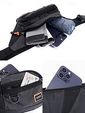 economico Borselli da uomo-Borsa a tracolla da uomo resistente all'acqua, marsupio multiuso con tasche multiple, borsa a tracolla casual da viaggio, sportiva e per attività all'aperto