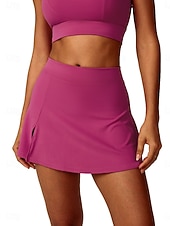 Dame الالتفاف A-linje Mote Fritid Mini Høy Midje Skjørt عادي 2 i 1 Elastisk Sport & Utendørs Daglig Svart Hvit Rosa Blå Sommer Polyester billige Aktive skjørt-Dame الالتفاف A-linje Mote Fritid Mini Høy Midje Skjørt عادي 2 i 1 Elastisk Sport & Utendørs Daglig Svart Hvit Rosa Blå Sommer Polyester