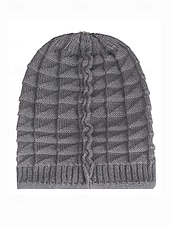 economico Cappelli da donna-berretto lavorato a maglia da donna – cappello caldo e morbido per l&#039;inverno, berretto casual elasticizzato per viaggi all&#039;aperto e uso quotidiano