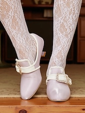 halpa 1920-luku-naisten 1920-luvun vintage-viktoriaaniset solkikorkokengät - edvardiaaniset satiinikengät kissanpentukorolla lolita-, rokokoo- ja gatsby-juhliin tai cosplay-asuihin