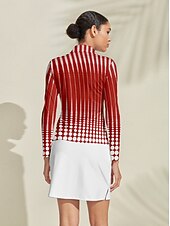 olcso Póló és Quarterzip-Női POLO trikó Piros Hosszú ujj Felsők Női golffelszerelések ruhák ruhák, ruházat