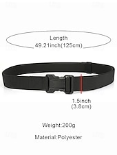 abordables Ceintures pour hommes-Ceinture tactique en nylon élastique pour homme avec boucle à dégagement rapide, ceinture en sangle réglable de style militaire pour la randonnée en plein air, le travail et le port quotidien