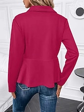 economico giacche casual-Per donna Giacca Casual Confortevole Traspirante Cerniera Casual Semplice Vacanza Streetwear Casuale Abbigliamento quotidiano Cerniera Corto Collo ripiegato Vestibilità regolare Manica Lunga