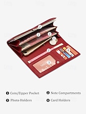 Χαμηλού Κόστους Πορτοφόλια-Γυναικείο μακρύ πορτοφόλι από συνθετικό δέρμα με σχέδιο κροκόδειλου και πολλαπλές υποδοχές καρτών, κομψό τσαντάκι-τσαντάκι για καθημερινή χρήση και επίσημες περιστάσεις